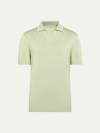 Buttonless Polo Shirt in Light Green