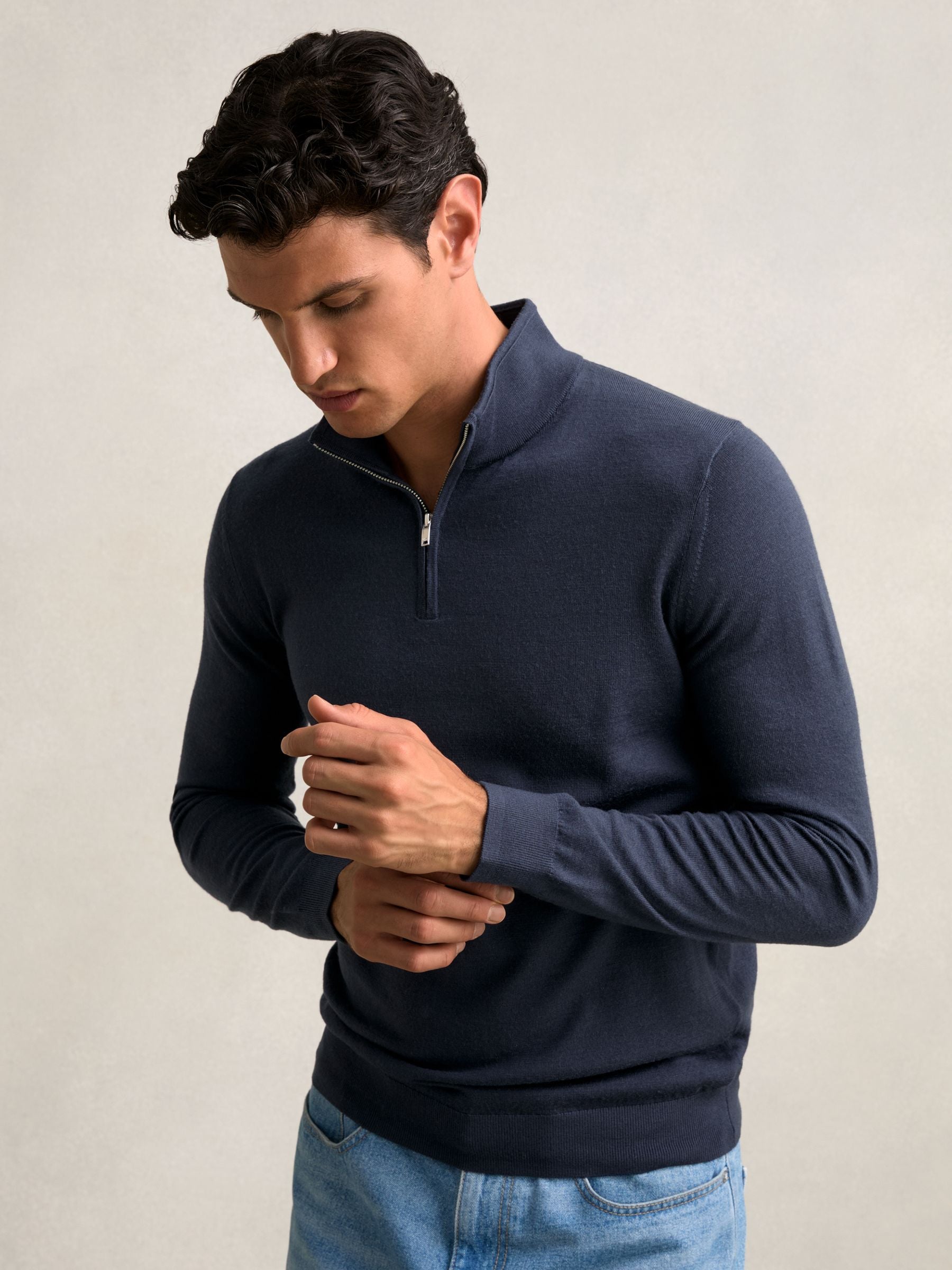 Riviera Half Zip Navy
