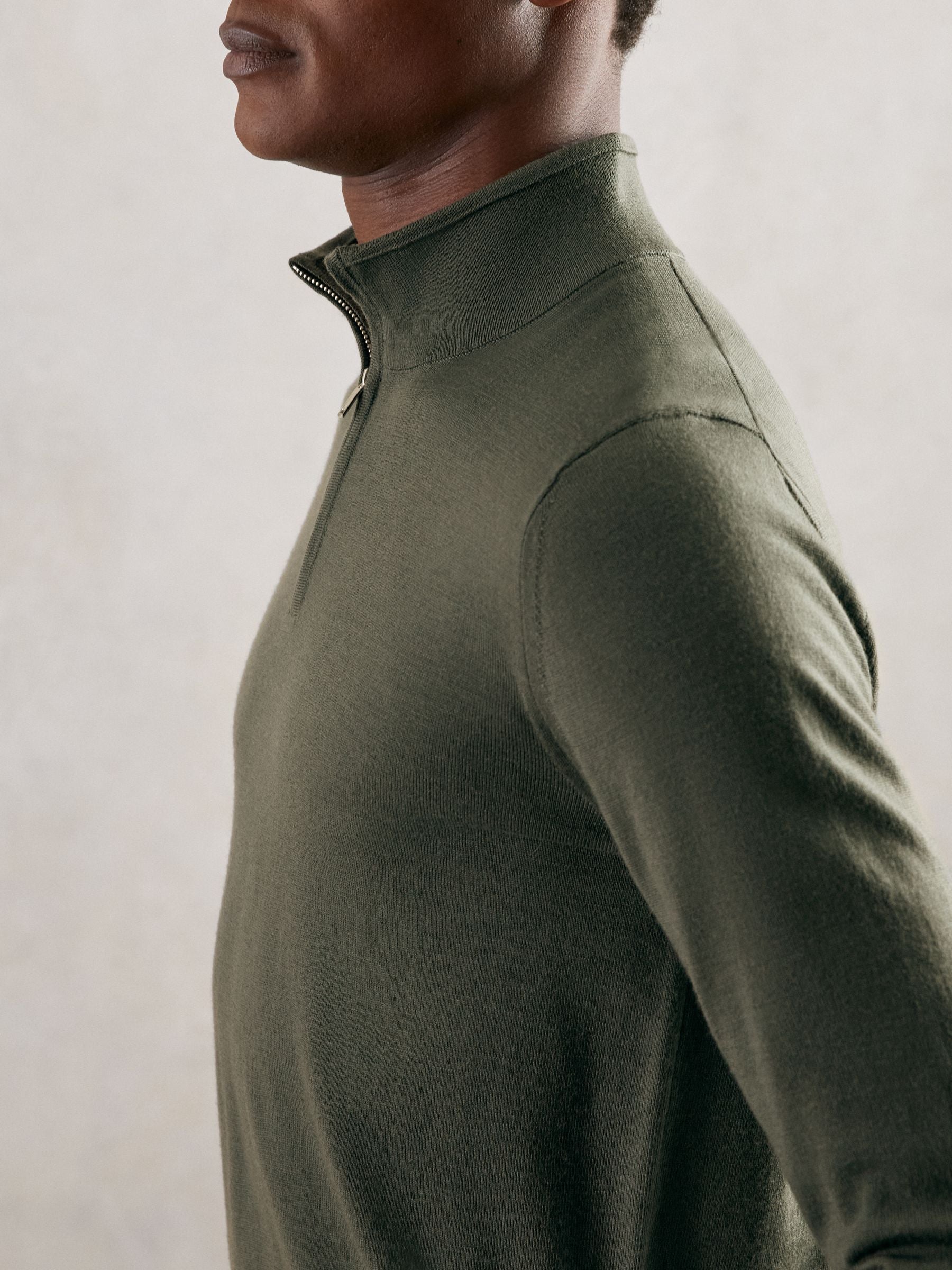Riviera Half Zip Olive