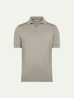 Buttonless Polo Shirt in Oat