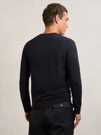 Crew Neck Jumper in Navy
