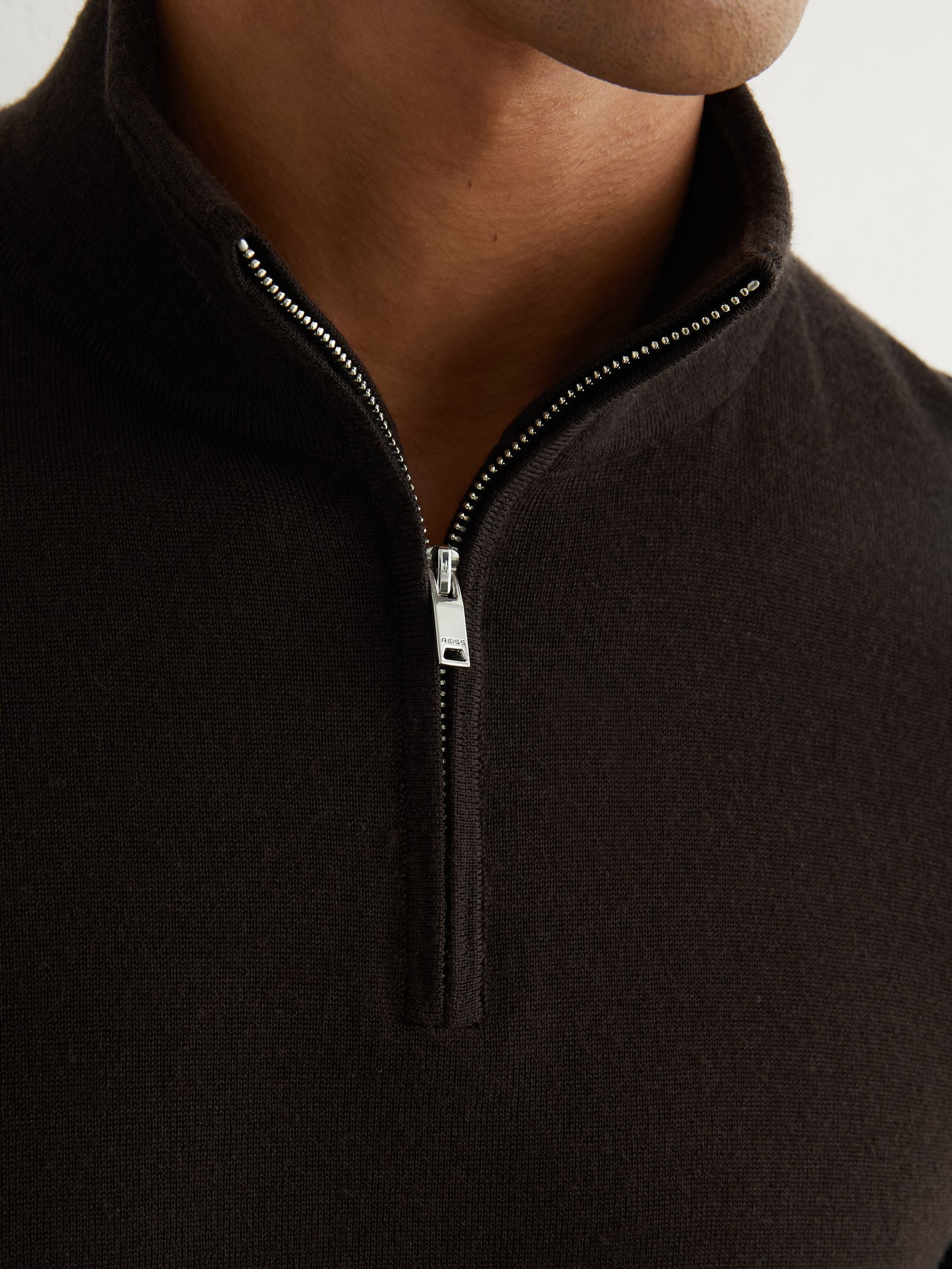 Riviera Half Zip Dark Brown